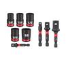 Milwaukee SHOCKWAVE 1/4 in. Hex Shank Socket Adapter Set & 3/8 in. Drive SAE Standard 6-Point Impact Socket Set (9-Pc) 49-66-7035-48-32-5033