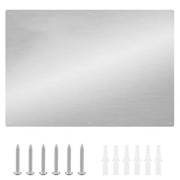 30 in. x 16 in. Stainless Steel Backsplash for Range Hood, Splatter Guard with 6 Pre Drilled Holes for Stovetop