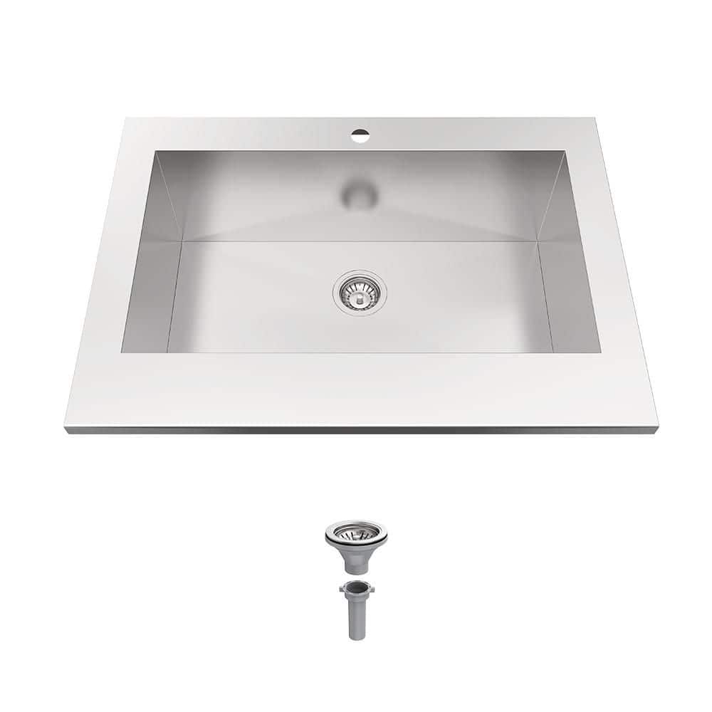 Glacier Bay 25.5 in. D x 36 in. W Drop-in Stainless Steel Laundry
