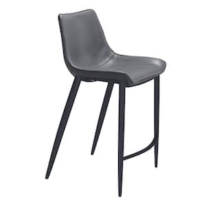 Magnus Dark Gray 100% Polyurethane Counter Chair - (Set of 2)