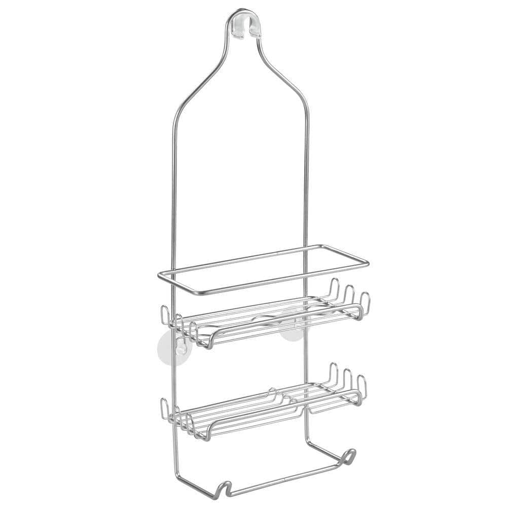 InterDesign Milo Shower Caddy In Silver 58693CX The Home Depot   Silver Interdesign Shower Caddies 58693cx 64 1000 