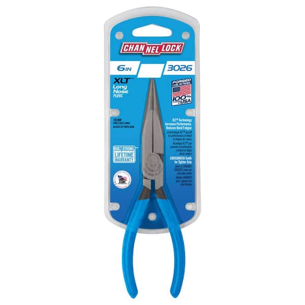 Channellock 6 in. Long Nose Plier 3026 - The Home Depot
