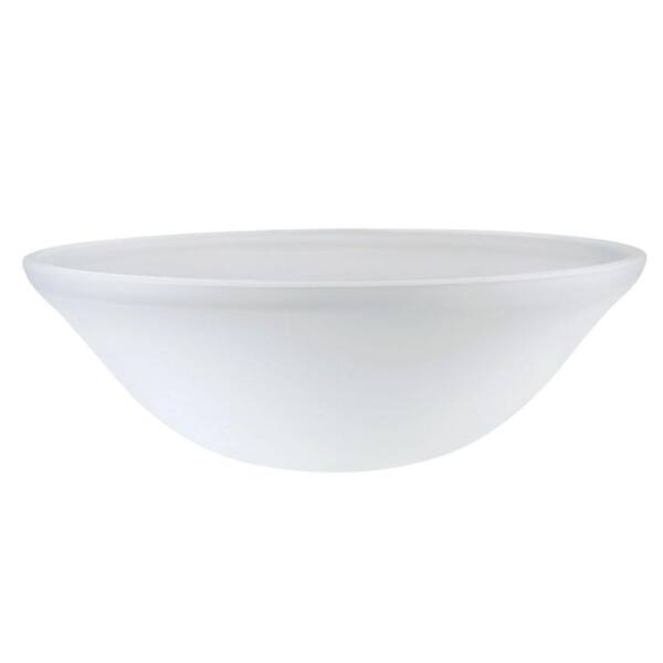 Photo 1 of 4 in. H x 11-1/2 in. Dia/Frosted Glass Shade for Torchiere Lamp, Swag Lamp and Pendant and Island Fixture