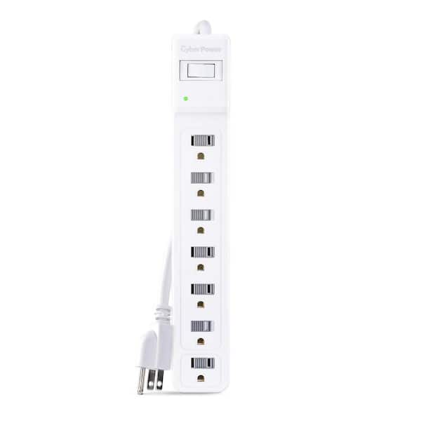 CyberPower 4 ft. 7-Outlet Surge Protector Power Cord 1200 Joules
