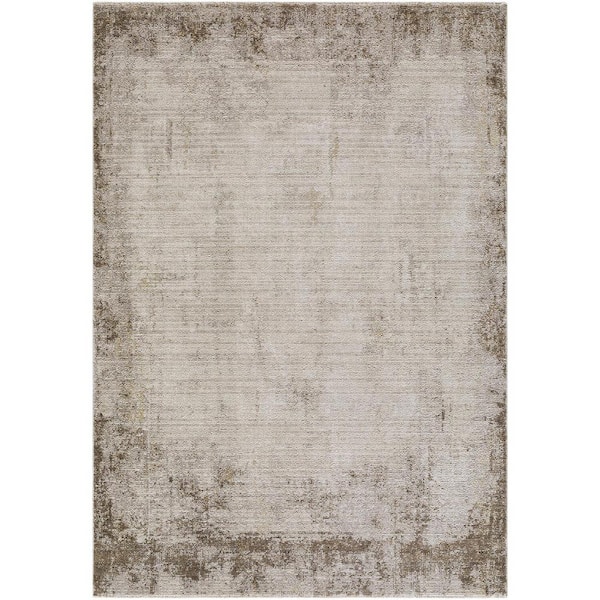 Galey Alix x Livabliss Myrtle Avenue IV Modern Abstract Area Rug, 5'3 in. x 7'7 in. (5' x 8'), Medium Gray
