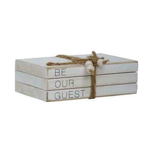 Be Our Guest Decorative Wood Stacked Books