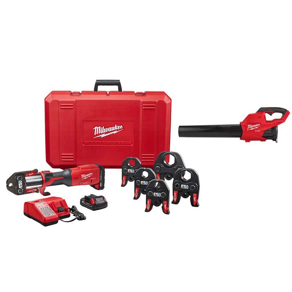 Milwaukee M18 18-Volt Lithium-Ion Brushless Force Logic Press Tool Kit with M18 Fuel Cordless Handheld Blower (2-Tool) -  2922-22-2724