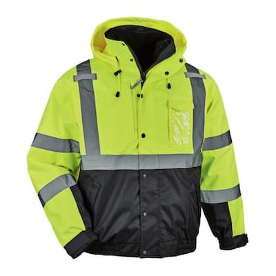 SKSAFETY High Visibility Reflective Jackets for Men, Waterproof Safety  Jacket for Men with Pockets, Black Work Construction Coats for Winter Cold