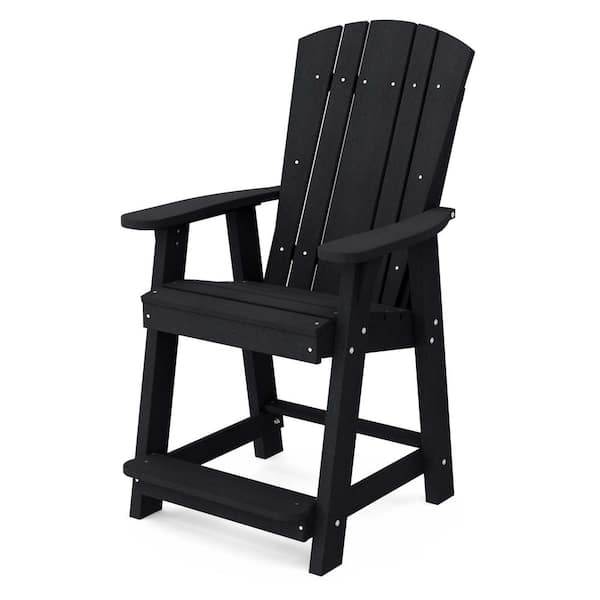 WILDRIDGE Heritage Black Plastic Outdoor Balcony Chair LCC-150-BK - The ...