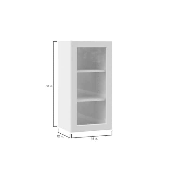 Hampton Bay Designer Series Melvern Assembled 36x30x12 in. Wall Open Shelf Kitchen Cabinet in White