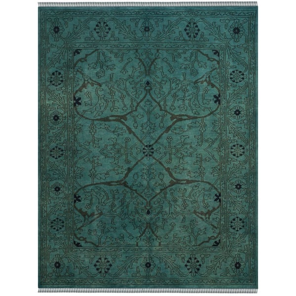 Spice Market 6 ft. x 9 ft. Teal Ornate Oriental Area Rug