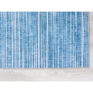 Boho Patio Collection Blue 8' x 10' Rectangle Residential Indoor/Outdoor Area Rug