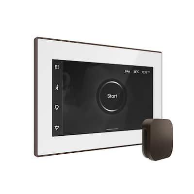 XButler Steam Shower Control Package with iSteamX Control and Linear Steamhead in White Oil-Rubbed Bronze