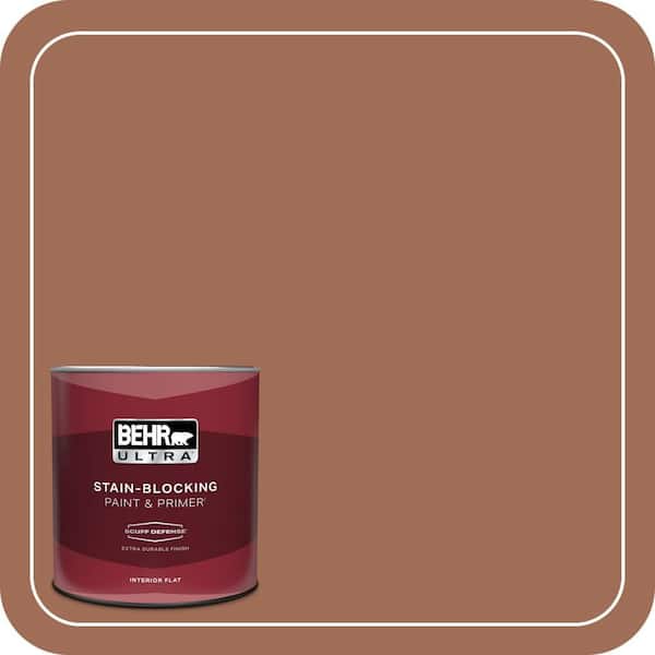 BEHR ULTRA 1 qt. #230F-6 Earth Tone Extra Durable Flat Interior Paint & Primer
