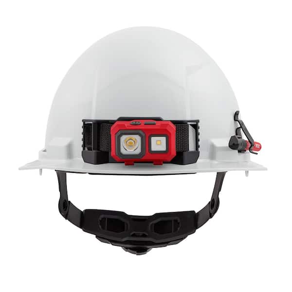 BOLT White Type 1 Class E Front Brim Non-Vented Hard Hat with 6-Point Ratcheting Suspension (10-Pack)