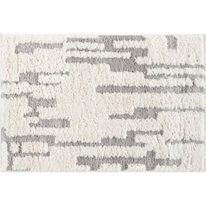 Artisan Shag Ivory 2 ft. x 3 ft. Abstract Indoor Area Rug