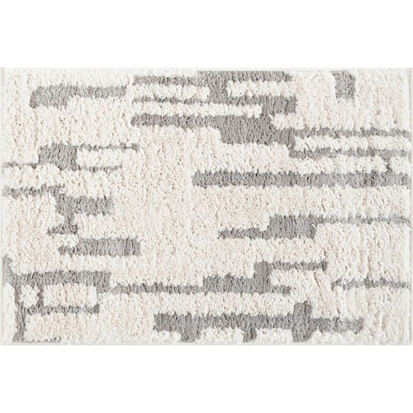 Tayse Rugs Artisan Shag Ivory 2 ft. x 3 ft. Abstract Indoor Area Rug