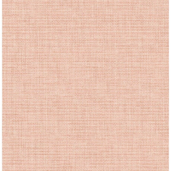 Brewster Twine Blush Grass Weave Strippable Roll Covers 56.4 sq