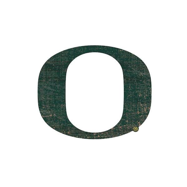 University of Oregon Distressed Logo Cutout Decorative Sign