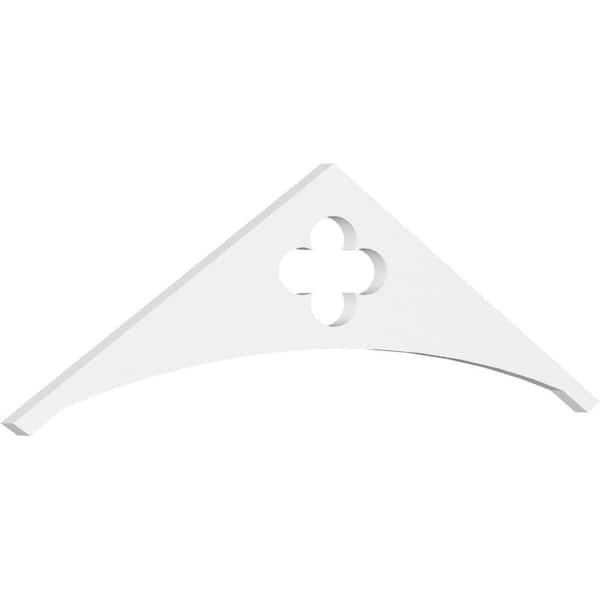 Ekena Millwork 1 in. x 48 in. x 14 in. (7/12) Pitch Turner Gable Pediment Architectural Grade PVC Moulding