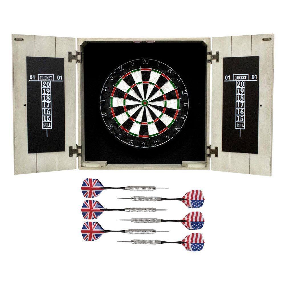 Drifter Solid Wood Dartboard and Cabinet Set