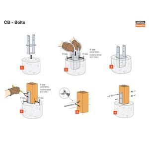 CB Hot-Dip Galvanized Column Base for 4x4 Nominal Lumber