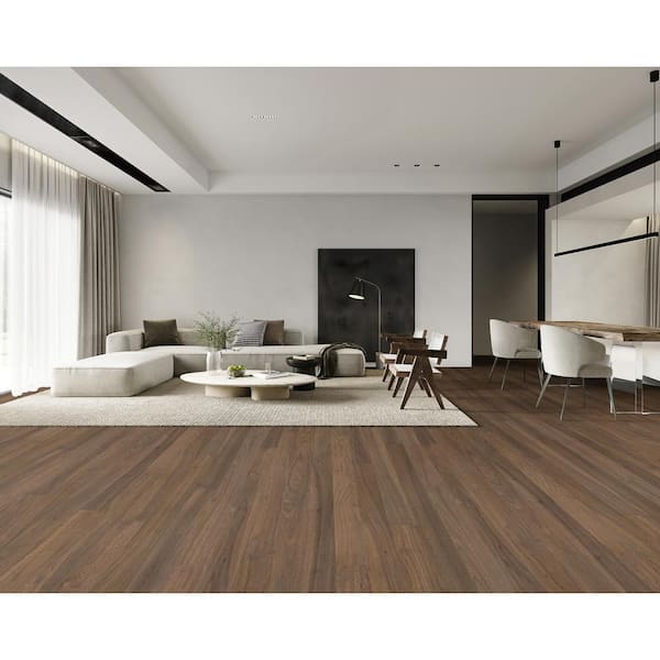Take Home Sample-Muenchen Walnut 1/2 in. T x 5 in. W Smooth Texture Engineered Hardwood Flooring