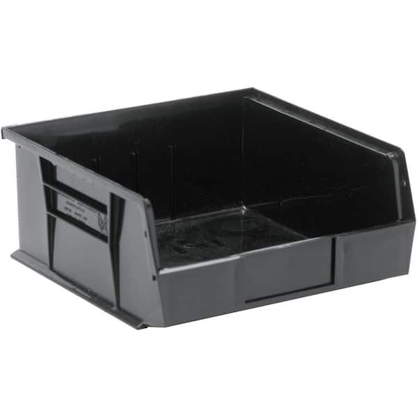 QUANTUM STORAGE SYSTEMS Ultra Series Stack and Hang 6 Gal. Storage Bin in Black (6-Pack)