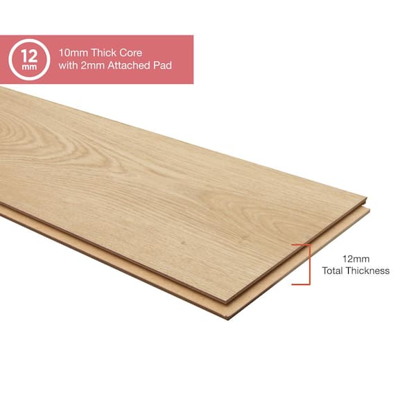 Outlast+ Waterproof Champagne Bay Oak 10 mm T x 7.48 in. W x 47.24 in. L Laminate Flooring (1079.65 sq. ft. / pallet)