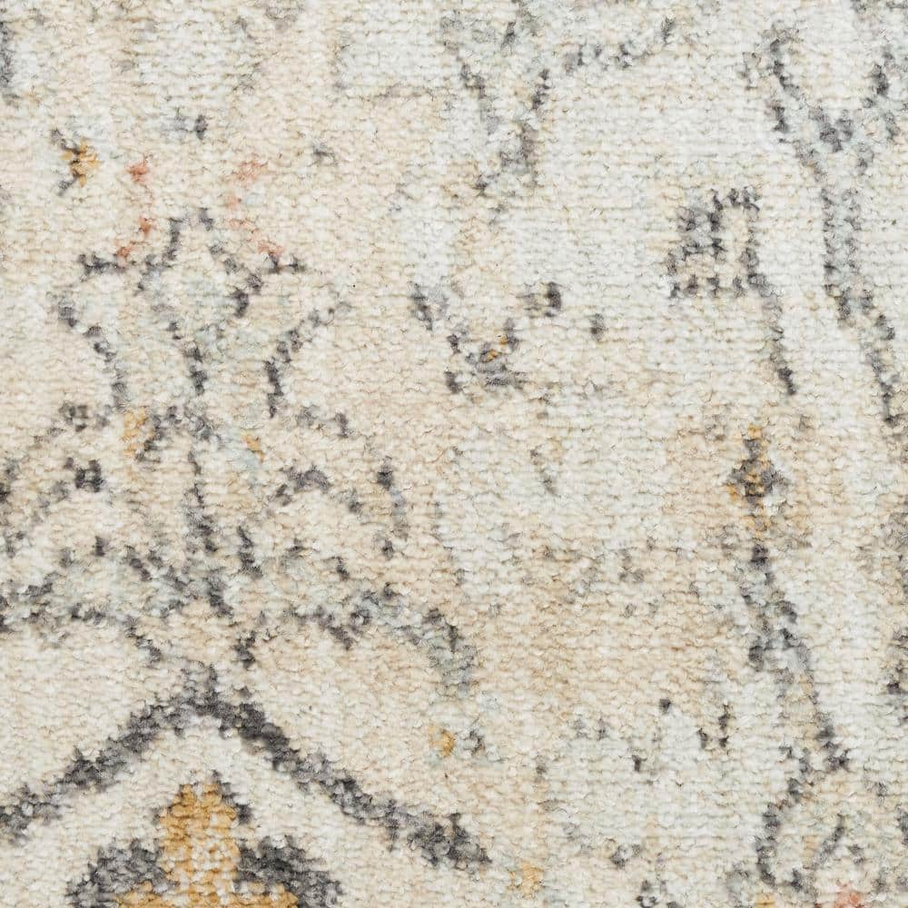 Handmade Gray Floral Synthetic 9' x 12' Area Rug