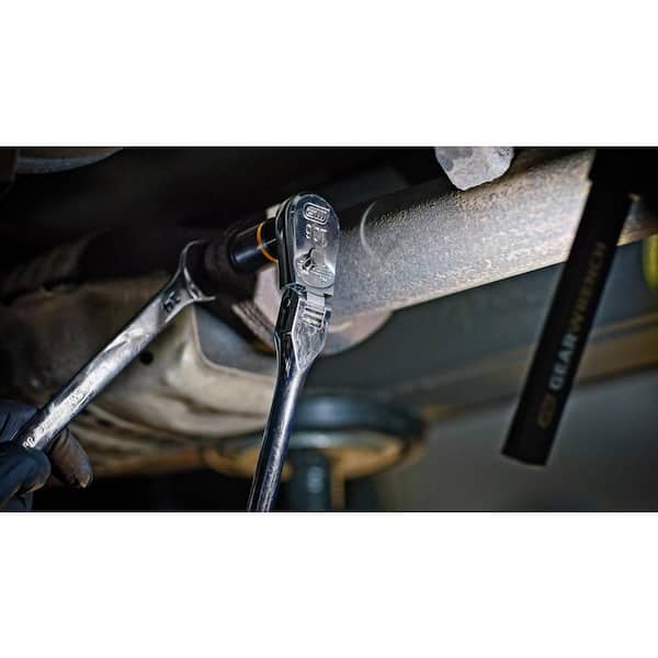 GEARWRENCH 1/2 in. Drive 90-Tooth Locking Flex Head Teardrop 