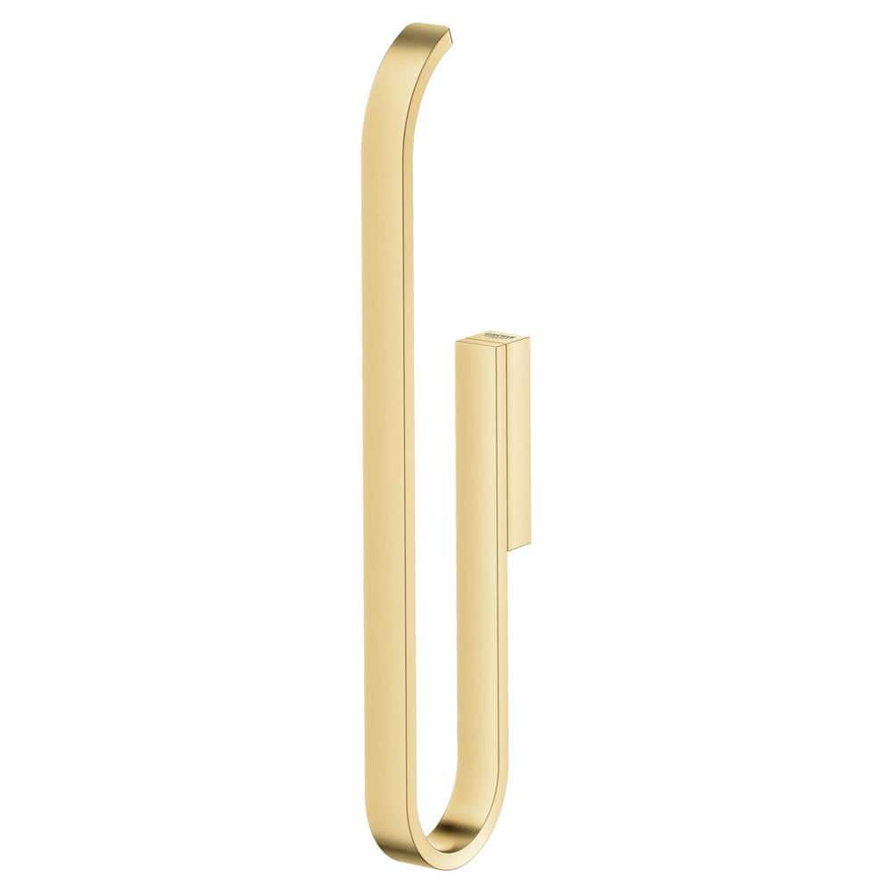 Brushed Gold Vertical Metal Toilet Paper Holder