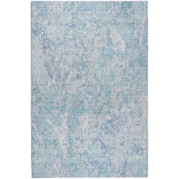 Dream Shag Premium Machine Washable Abstract ADS829 Sky 10 ft. x 14 ft. Area Rug