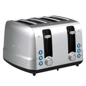 Select Extra Wide 4 Slot Stainless Steel Toaster in Silver