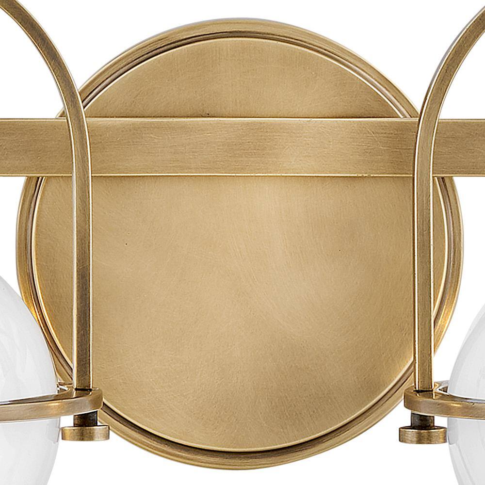 Heritage Brass and Black 2-Light Vanity Fixture