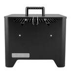 Portable Square Charcoal Grill in Black