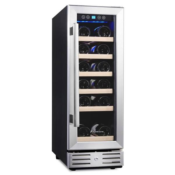 Kalamera 12 In Built In 18 Bottle Wine Cooler With Touch Control Krc 18szb The Home Depot