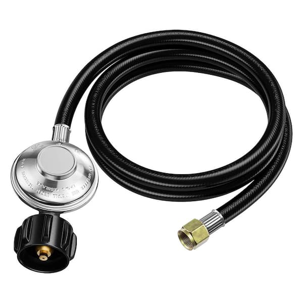 Outdoor Solid Brass Propane Regulator Hose with 3/8 in. Flare Fitting for Grill, Fire Pit, Patio Heater, 1 Piece