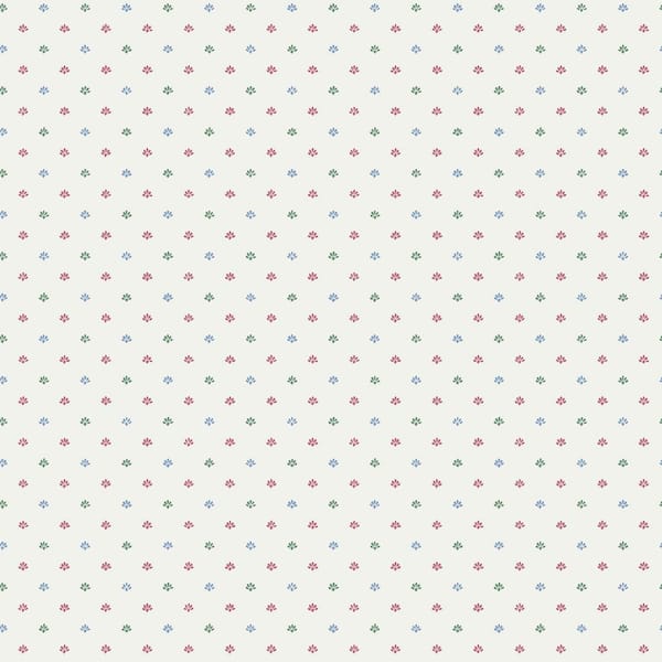 Unbranded Miniatures 3 Collection Red/Green/Blue Multi Mini Fleur De Lis Matte Finish Vinyl on Non-woven Non-pasted Wallpaper Roll