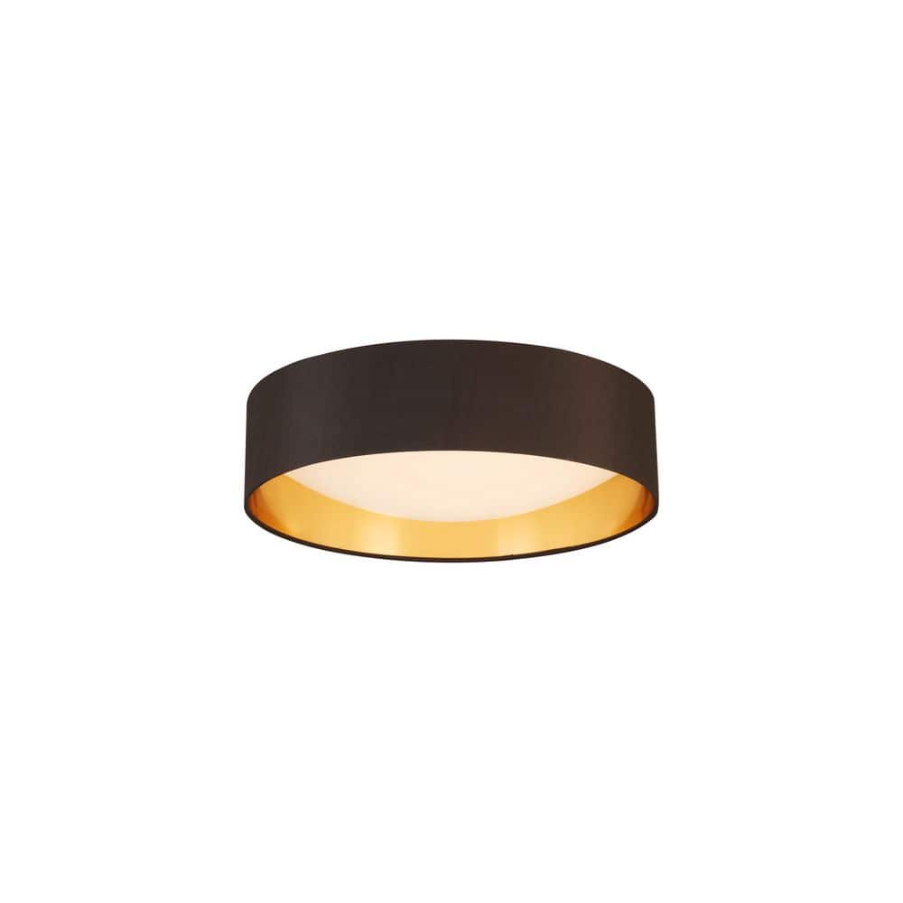 Modern Brushed Nickel 16" Drum LED Flush Mount Ceiling Light