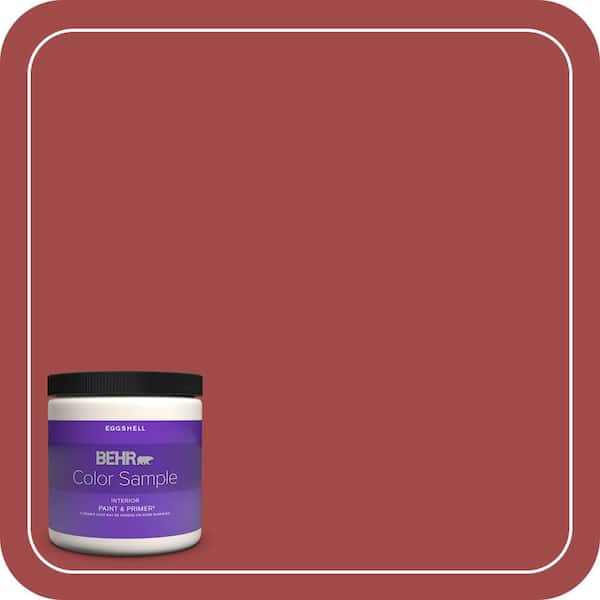 BEHR PREMIUM PLUS 8 oz. #ICC-107 Crimson Eggshell Enamel Interior Paint & Primer Color Sample
