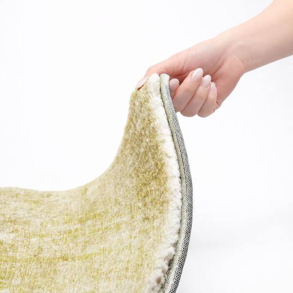 Dream Shag Premium Machine Washable Abstract ADS656 Gold 2 ft. x 3 ft. Accent Rug
