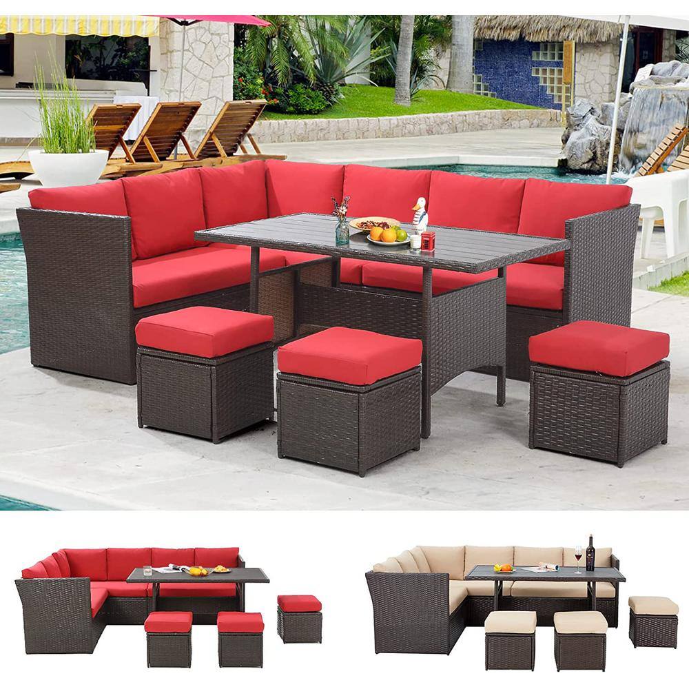 patio conversation sets red