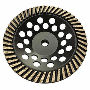 7 in. Medium/Fine Grit Grinding Wheels for Concrete, Granite and Marble, #40/50 Grit, Coarse, 5/8 in.-11 Arbor