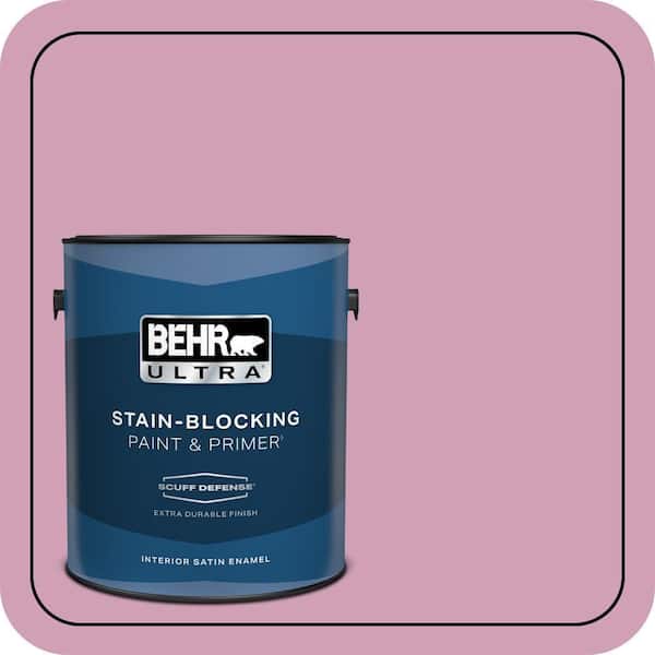 BEHR ULTRA 1 gal. #M130-4 Raspberry Smoothie Extra Durable Satin Enamel Interior Paint & Primer