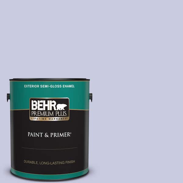 BEHR PREMIUM PLUS 1 gal. #630C-3 Timeless Lilac Semi-Gloss Enamel Exterior Paint & Primer