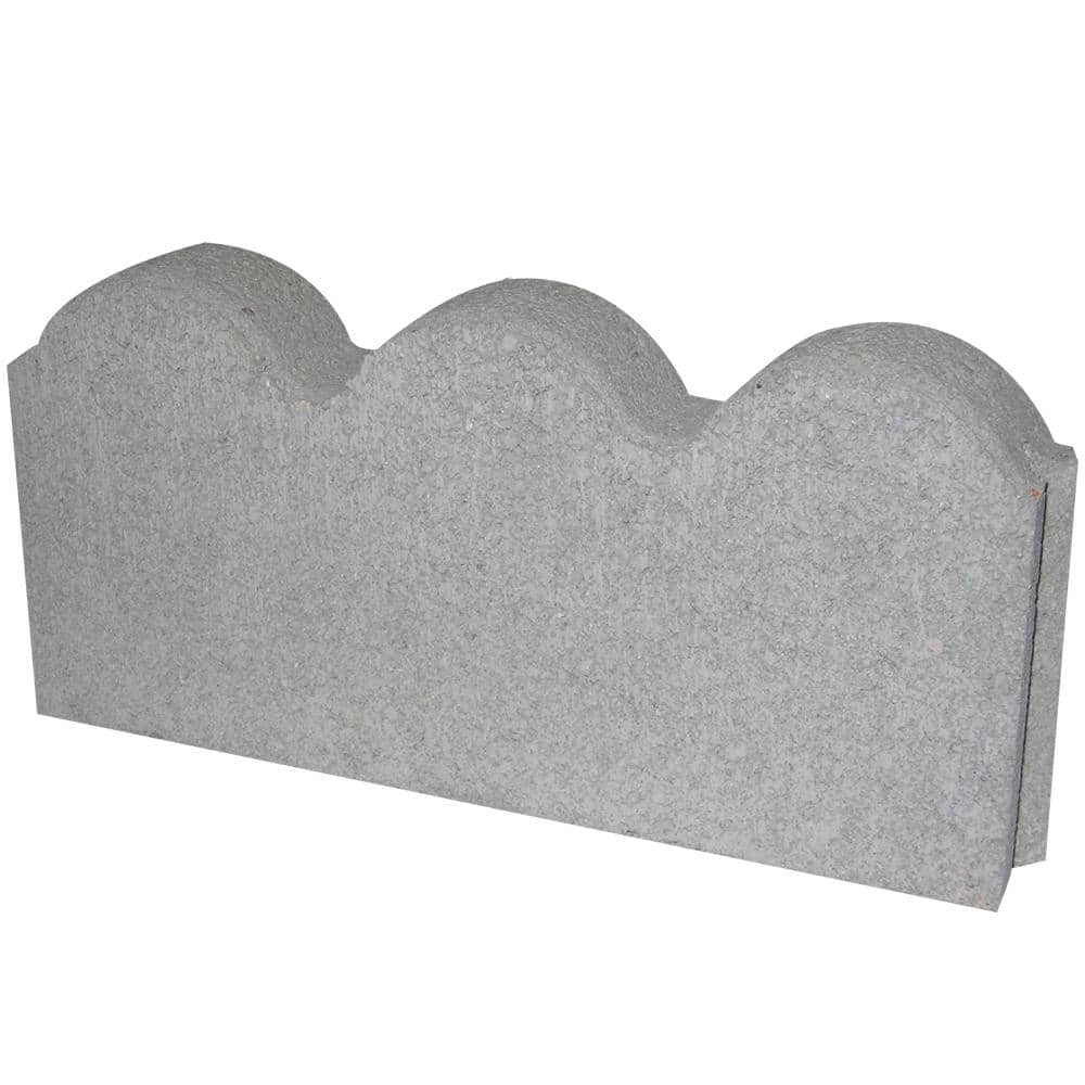Pavestone 12 in. x 2 in. x 5.25 in. Straight Scallop Pewter Pavestone 12 in. x 2 in. x 5.25 in. Straight Scallop Pewter