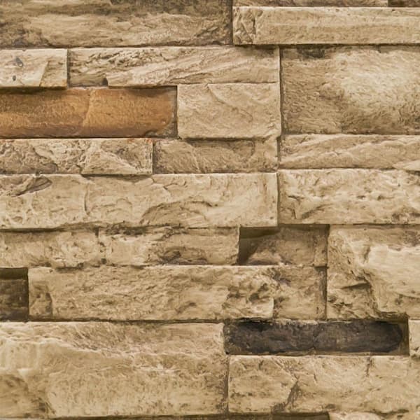 Stacked Stone 11 in. x 11 in. Mountain Country Faux Stone Siding Sample