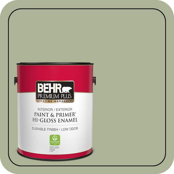 BEHR PREMIUM PLUS 1 gal. Home Decorators Collection #HDC-CT-28 Cottage Hill Hi-Gloss Enamel Interior/Exterior Paint & Primer