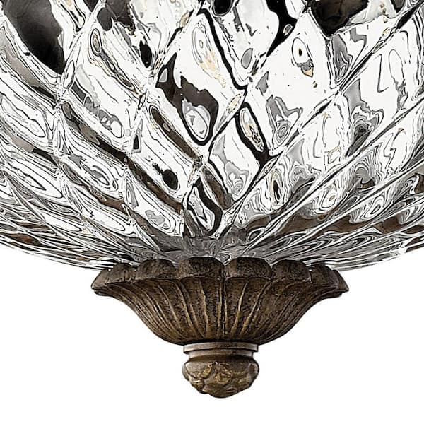 HINKLEY - Plantation 12 in. 2-Light Pearl Bronze Flush Mount